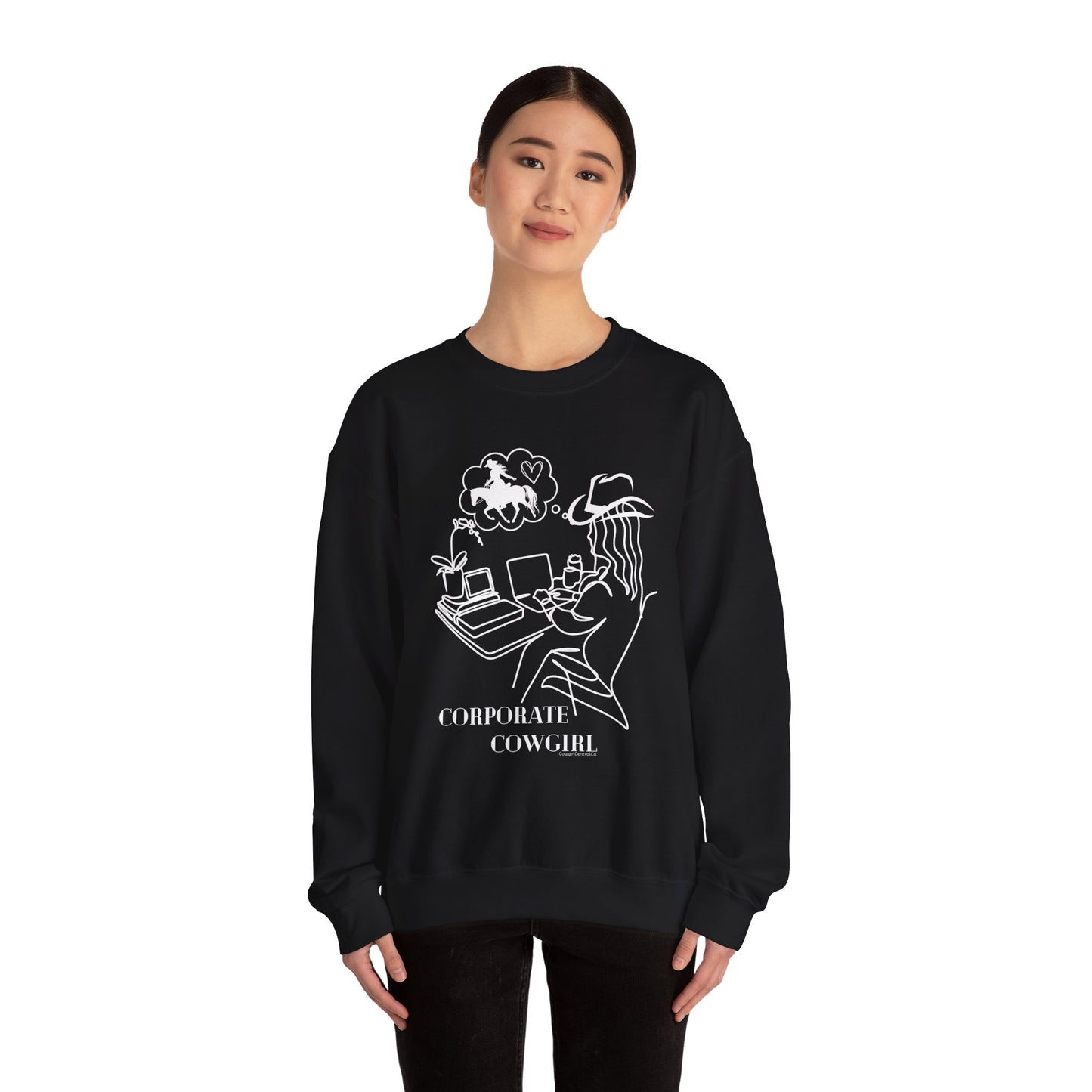 Corporate Cowgirl - Heavy Blend™ Crewneck Sweatshirt