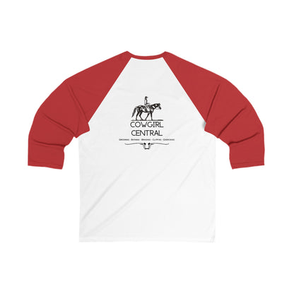 Cowgirl Central Co. 3\4 Sleeve Baseball Tee