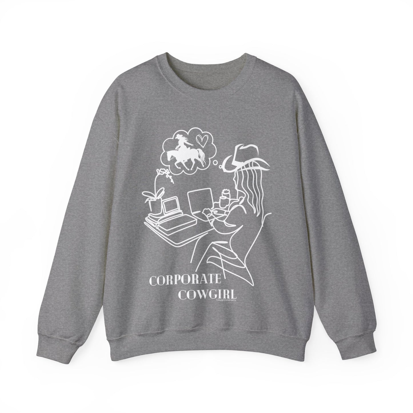 Corporate Cowgirl - Heavy Blend™ Crewneck Sweatshirt