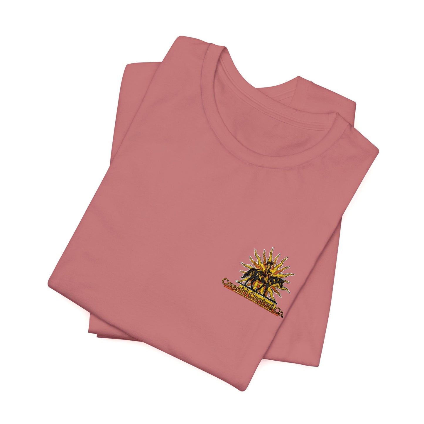 Cowgirl Central Co. Embroidered Branded Tee