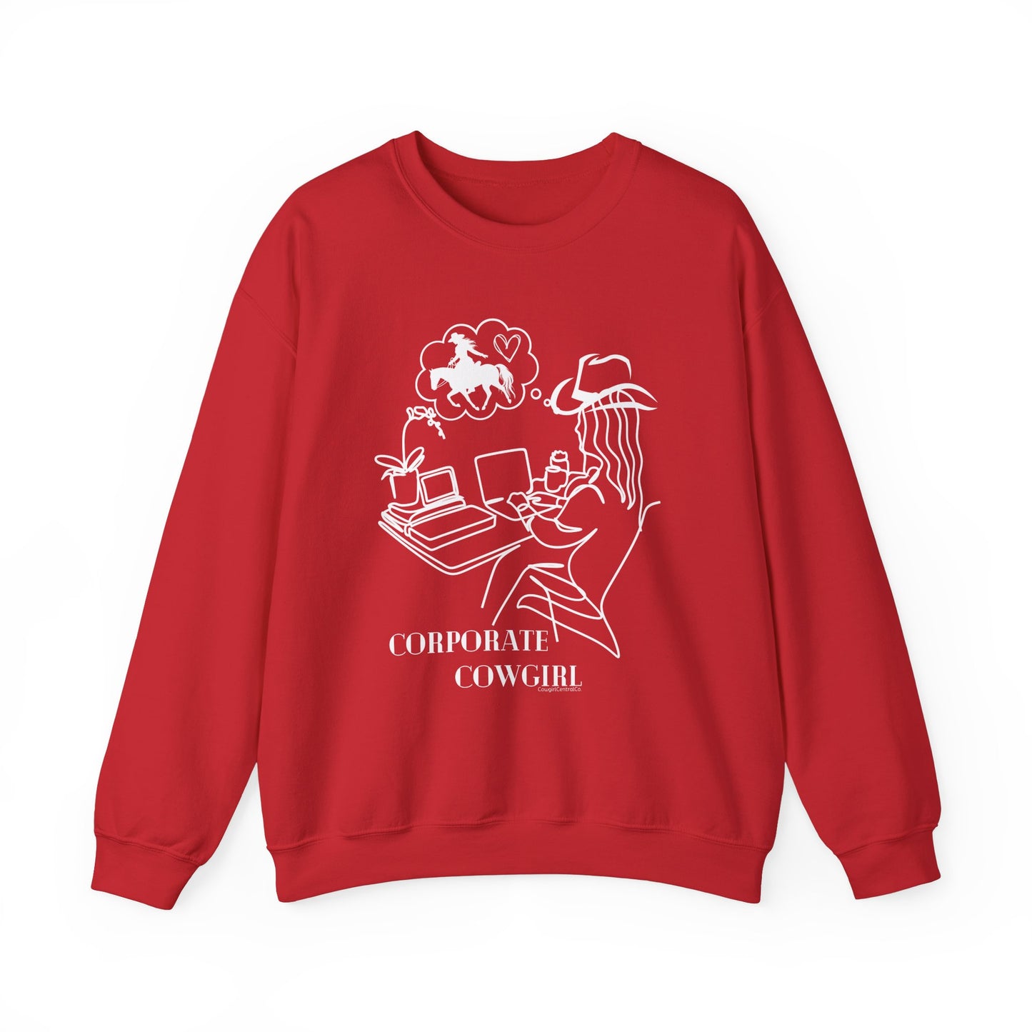 Corporate Cowgirl - Heavy Blend™ Crewneck Sweatshirt