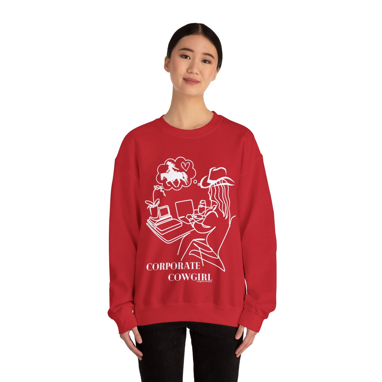 Corporate Cowgirl - Heavy Blend™ Crewneck Sweatshirt