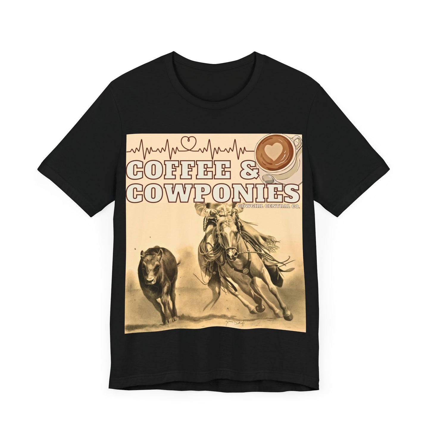 Coffee & Cowponies - Jersey Short Sleeve TShirt