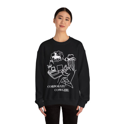 Corporate Cowgirl - Heavy Blend™ Crewneck Sweatshirt