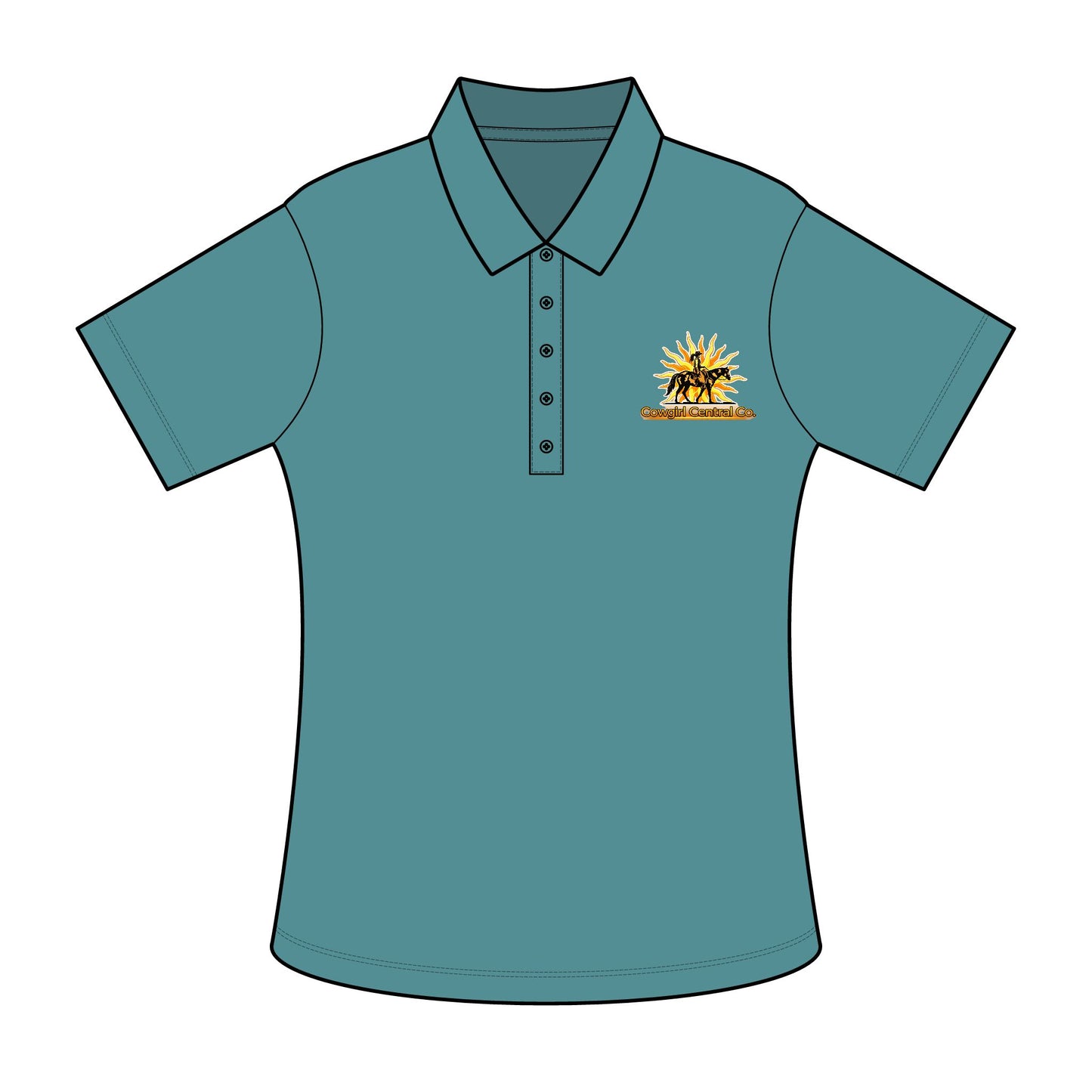 Cowgirl Central Co. Branded Polo