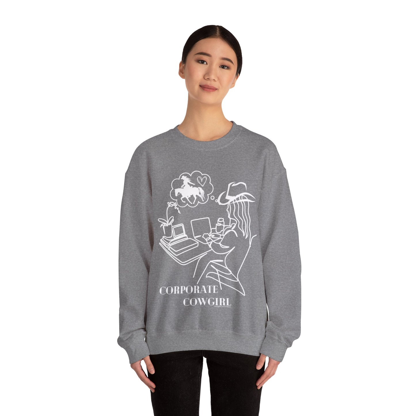 Corporate Cowgirl - Heavy Blend™ Crewneck Sweatshirt