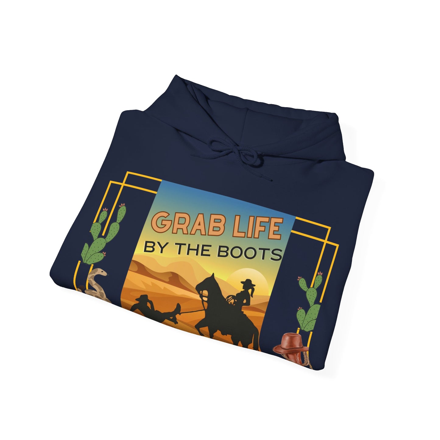 Grab Life By The Boots - Heavy Blend Hooded Sweatshirt