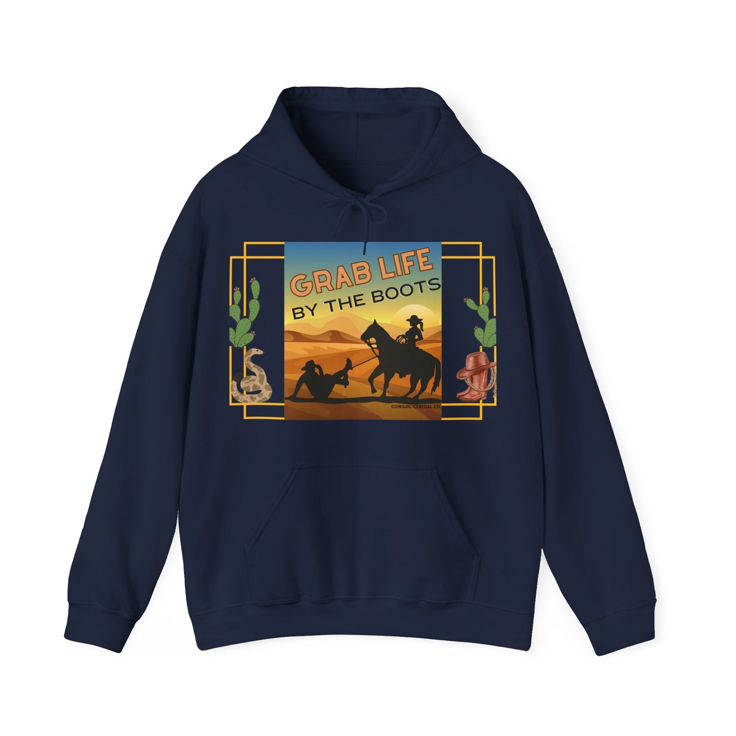 Grab Life By The Boots - Heavy Blend Hooded Sweatshirt