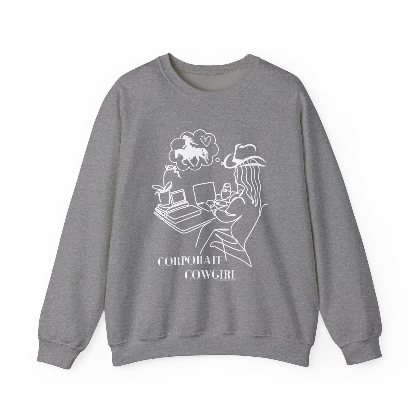 Corporate Cowgirl - Heavy Blend™ Crewneck Sweatshirt