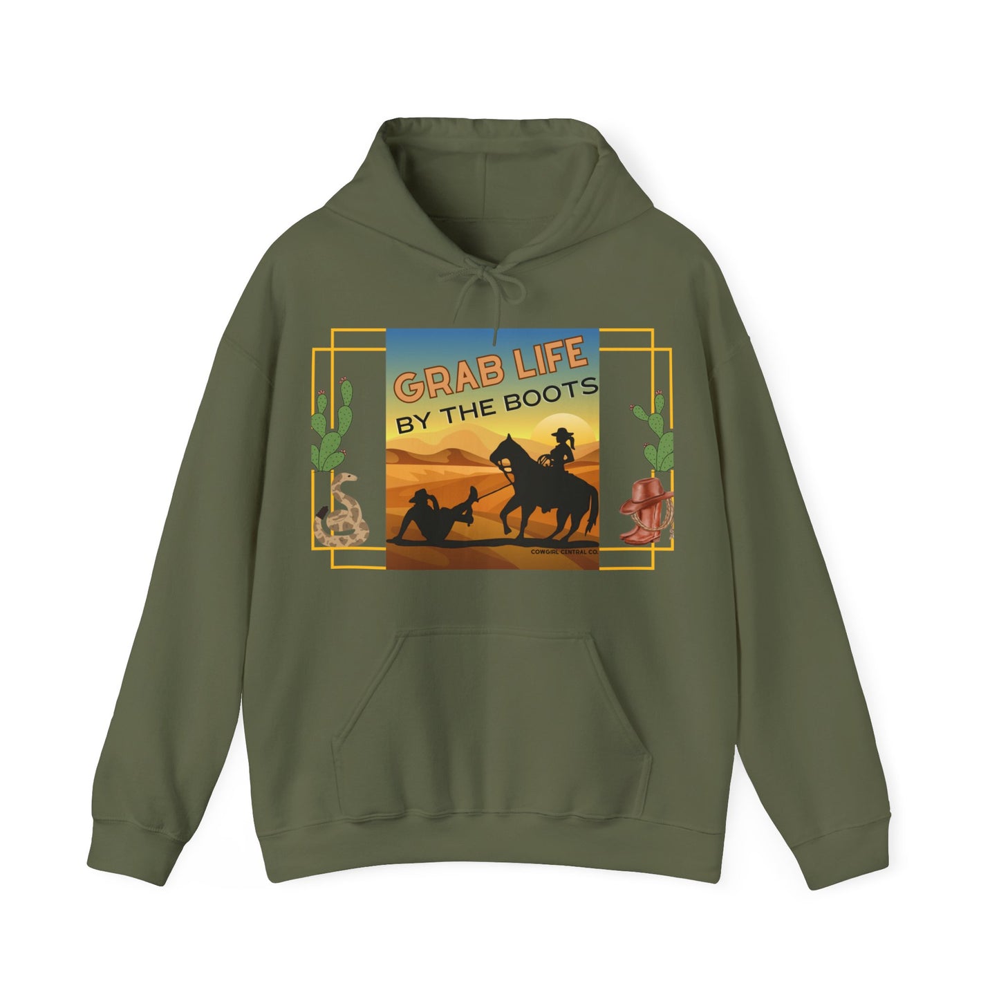 Grab Life By The Boots - Heavy Blend Hooded Sweatshirt