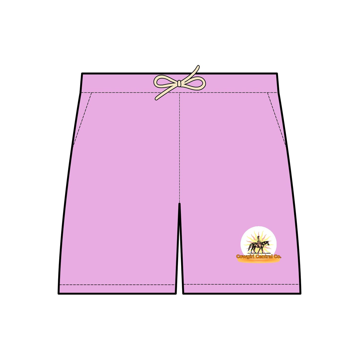 Cowgirl Central Co. Branded Cotton Shorts