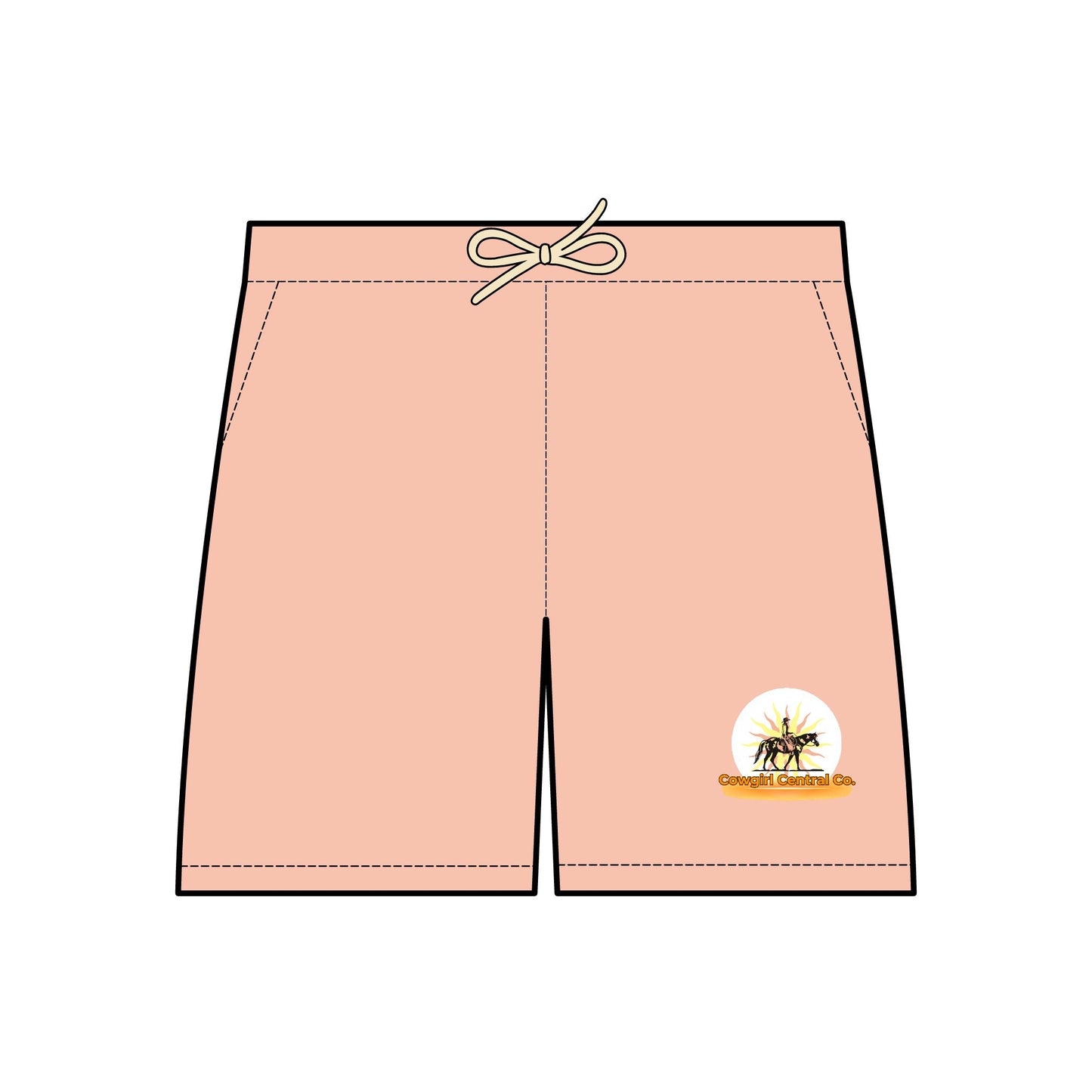 Cowgirl Central Co. Branded Cotton Shorts