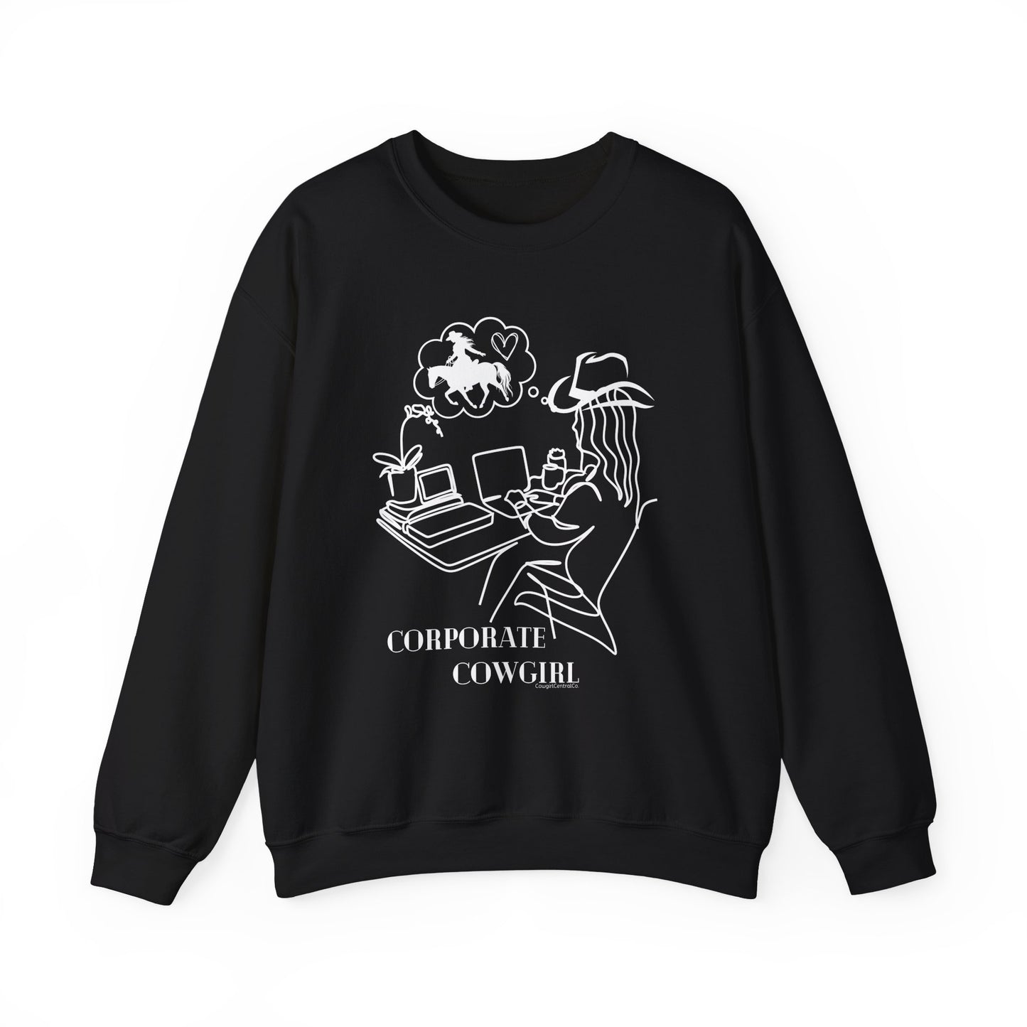 Corporate Cowgirl - Heavy Blend™ Crewneck Sweatshirt