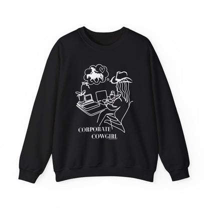 Corporate Cowgirl - Heavy Blend™ Crewneck Sweatshirt