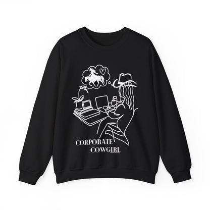 Corporate Cowgirl - Heavy Blend™ Crewneck Sweatshirt